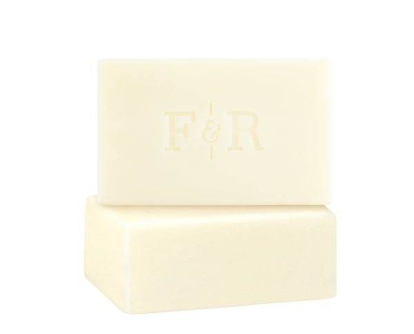 two bar soaps stacked
